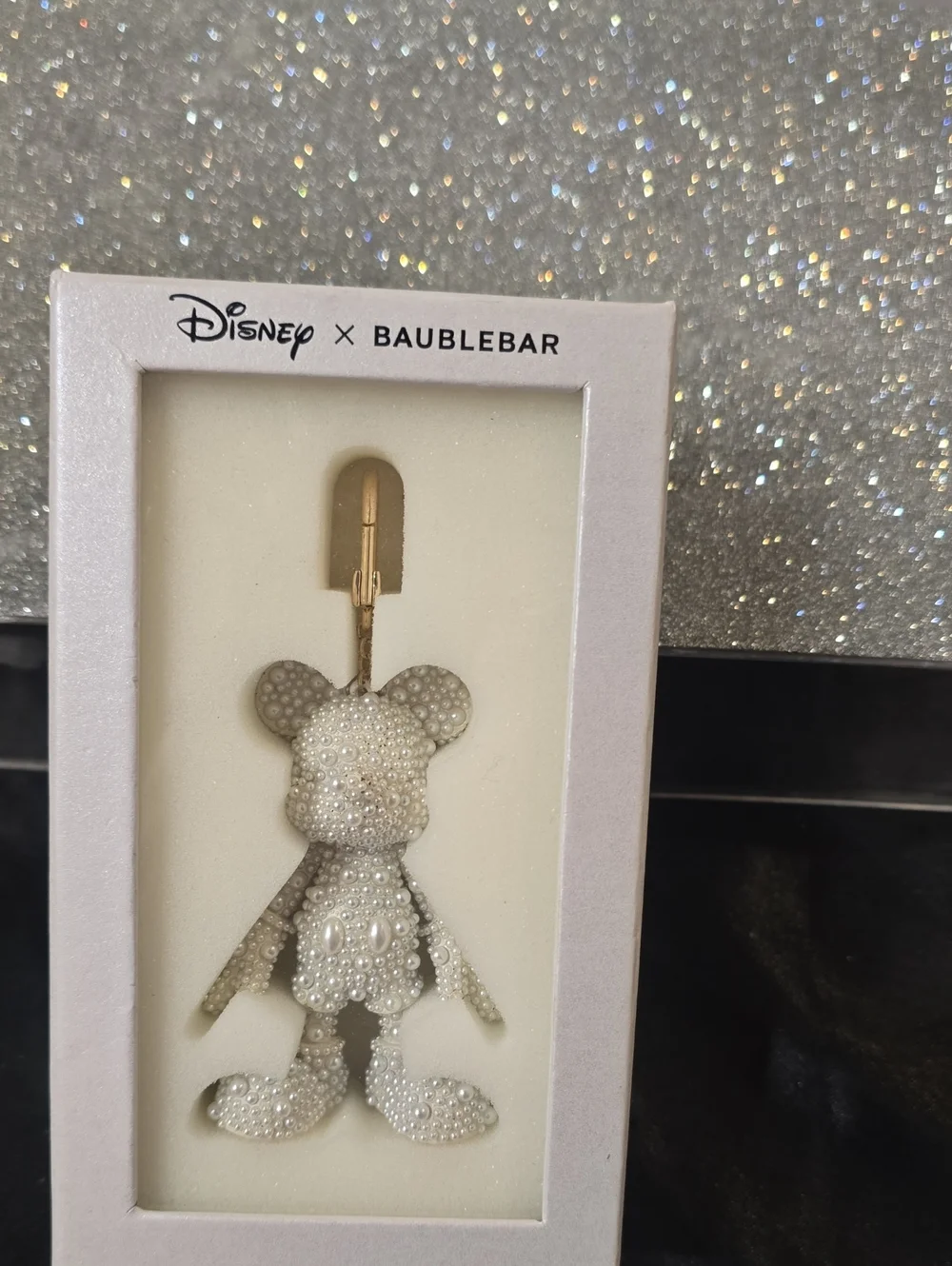 Baublebar X Disney Mickey Mouse Simulated Pearl Bag Charm